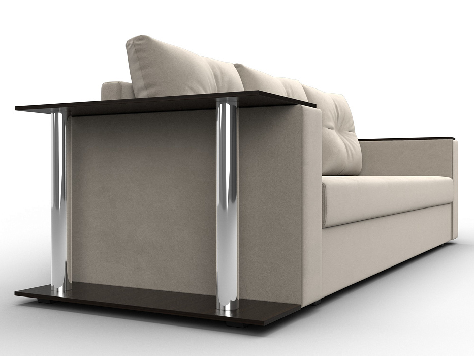 Диван прямой Атланта со столом слева (бежевый)