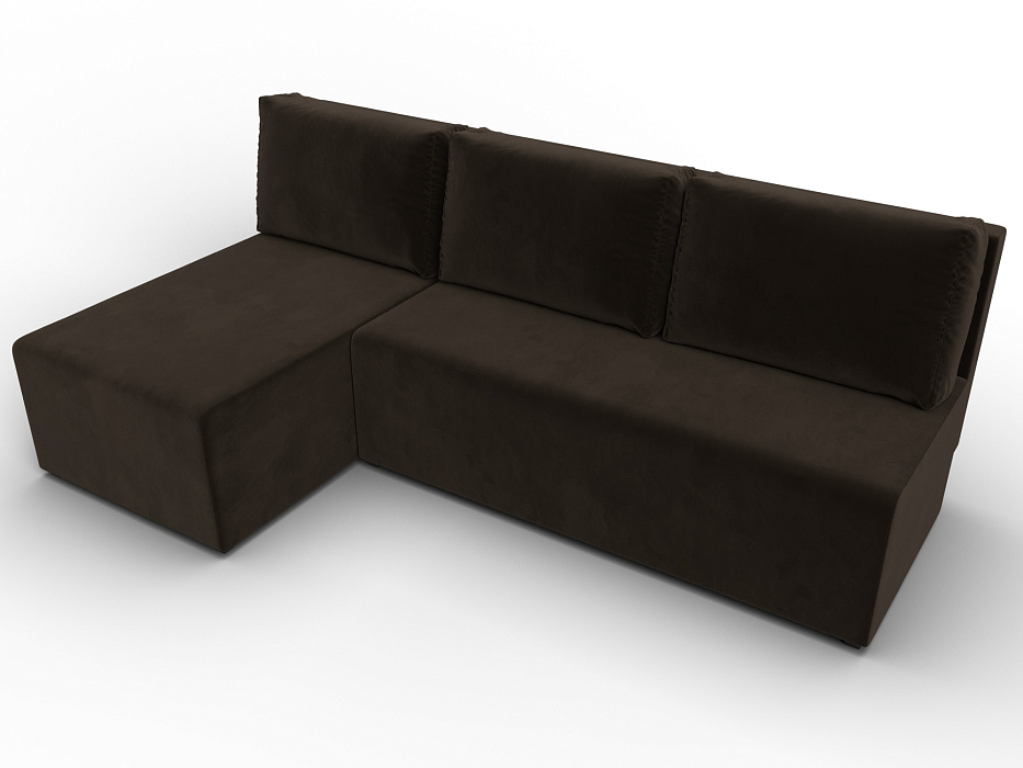 Диван угловой Поло левый угол (коричневый)