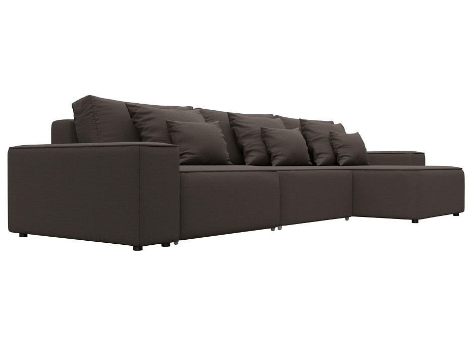 Диван угловой Лига-074 угол универсальный (амур 05 коричневый)