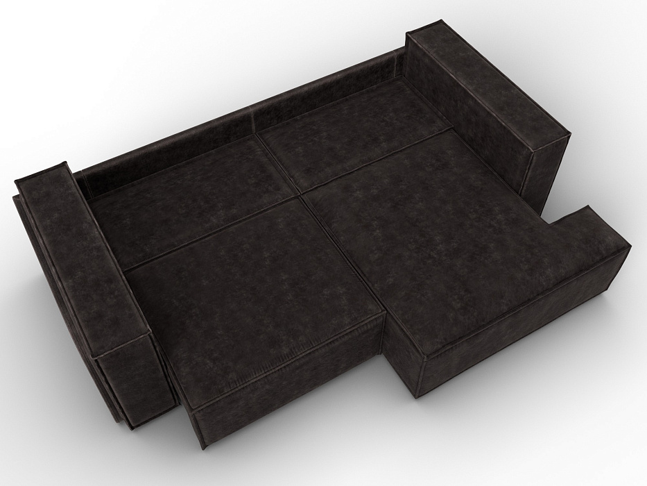 Диван угловой Лига-061 угол правый (brut 17 коричневый)