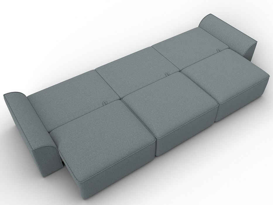 Диван прямой Лига-048 НПБ Лонг (амур 07 серый)