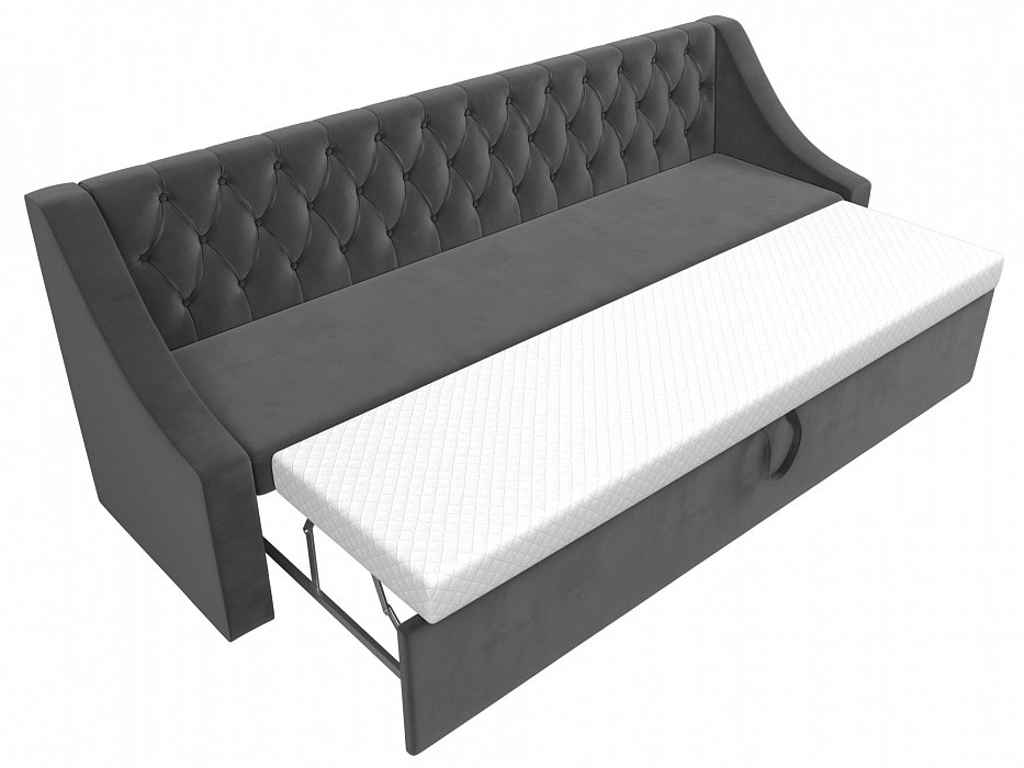 Диван кухонный прямой Мерлин (seven 17 серый)