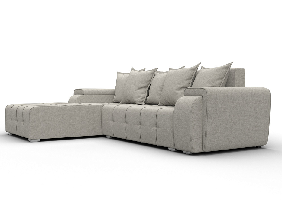 Диван угловой Лига-121 левый угол (амур 02 бежевый)