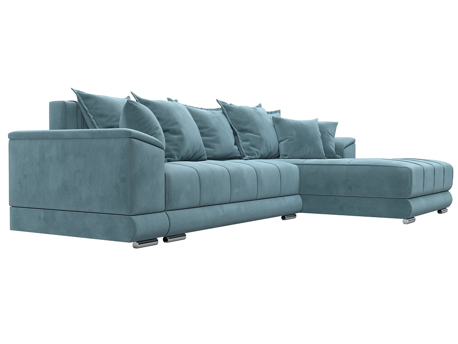 Диван угловой НордСтар правый угол (seven 113 бирюзовый)