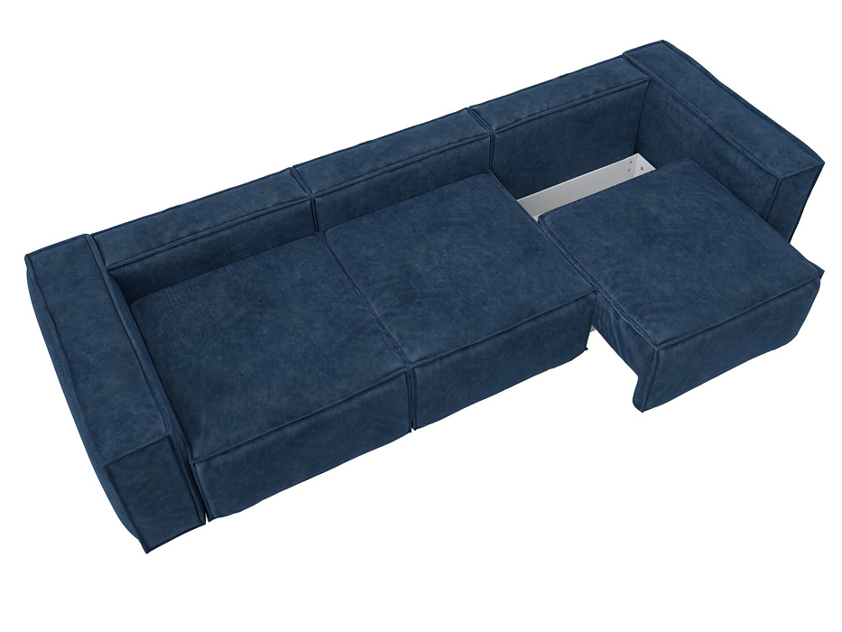 Диван прямой Лига-081 НПБ Лонг (brut 11 синий)