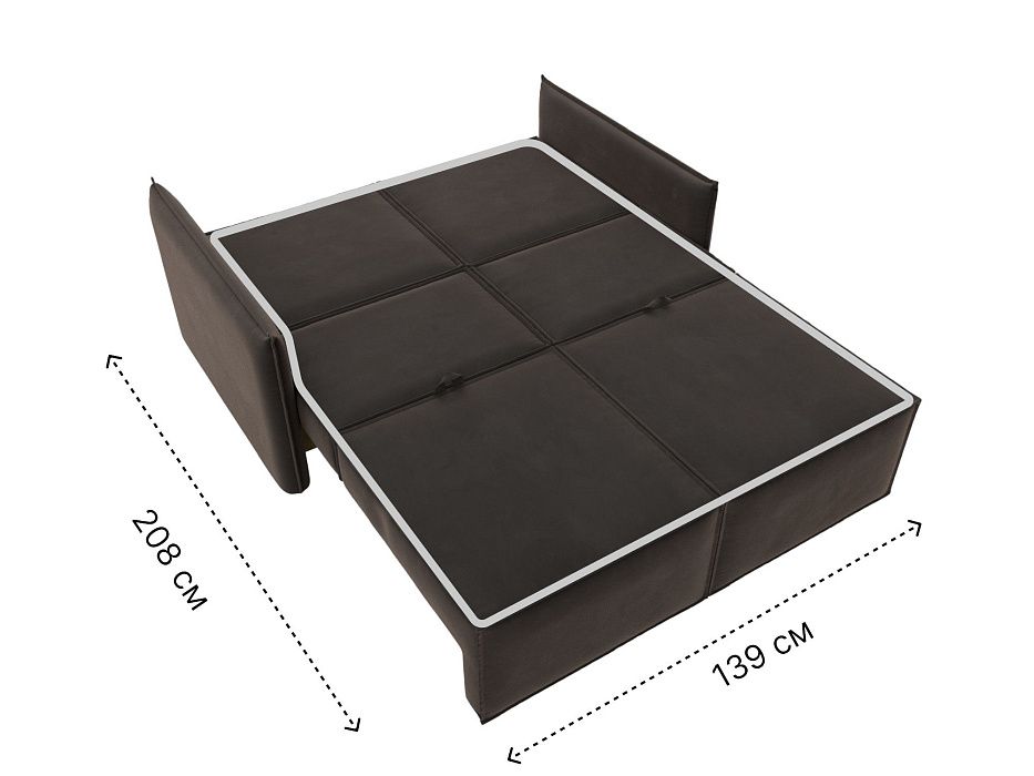 Диван прямой Либерти мини (seven 727 коричневый)