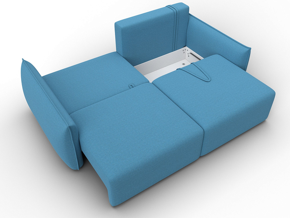 Диван прямой Лига-051 НПБ (амур 10 голубой)