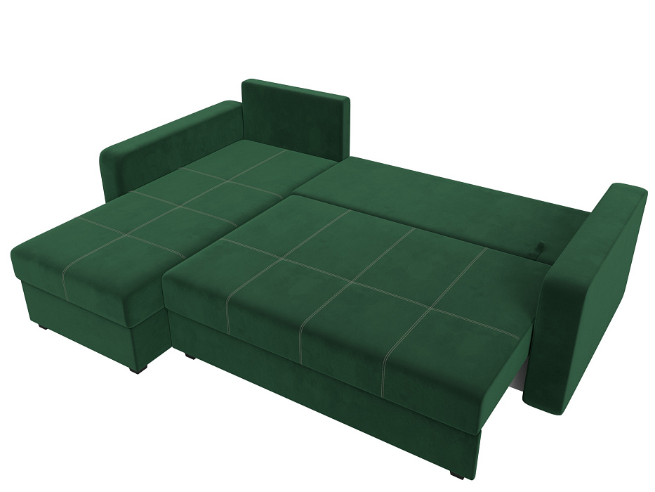 Диван угловой Ливерпуль Лайт левый угол (seven 626 зеленый)
