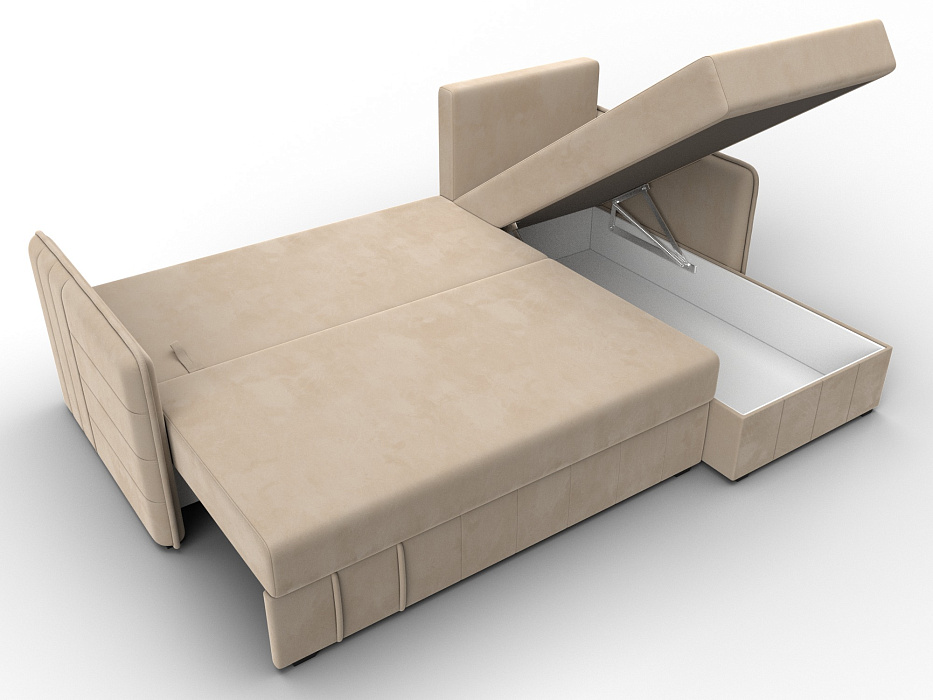 Диван угловой Слим угол универсальный (seven 729 бежевый)