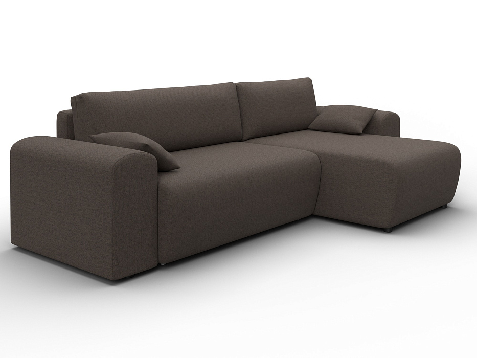Диван угловой Лига-099 угол универсальный (амур 05 коричневый)