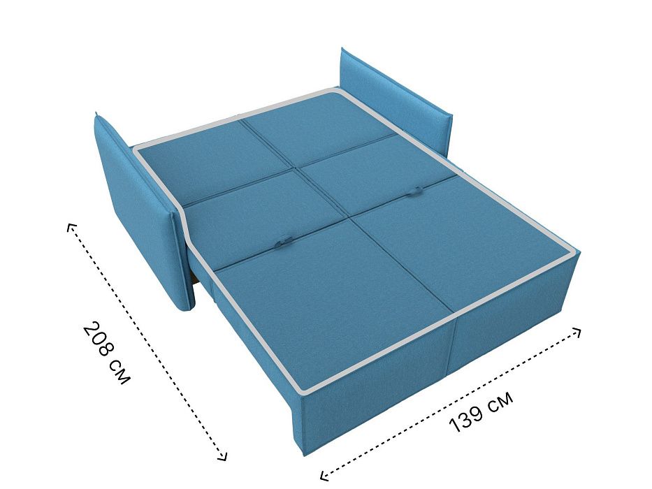 Диван прямой Либерти мини (амур 10 голубой)
