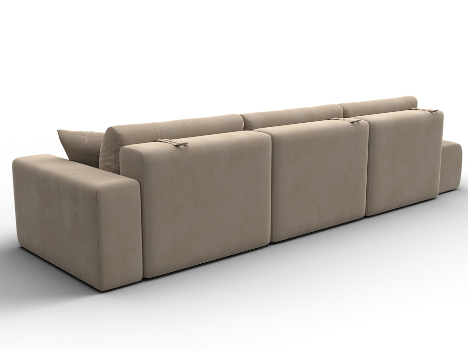 Диван прямой Лига-036 НПБ Модерн Лонг подлокотник справа (бежевый)