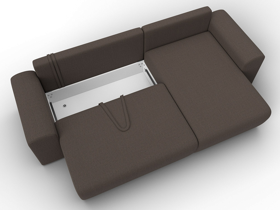 Диван угловой Лига-099 угол универсальный (амур 05 коричневый)