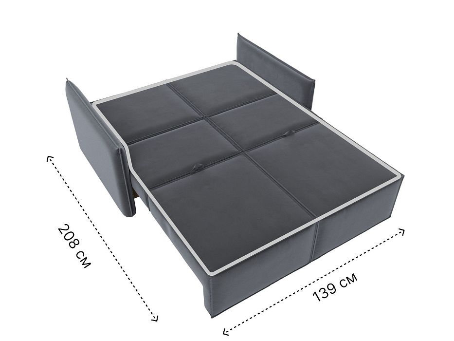 Диван прямой Либерти мини (seven 17 серый)