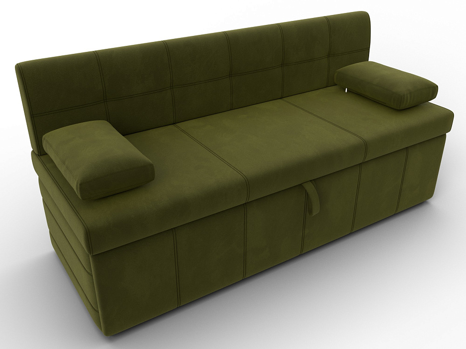 Диван кухонный прямой Лео (зеленый)