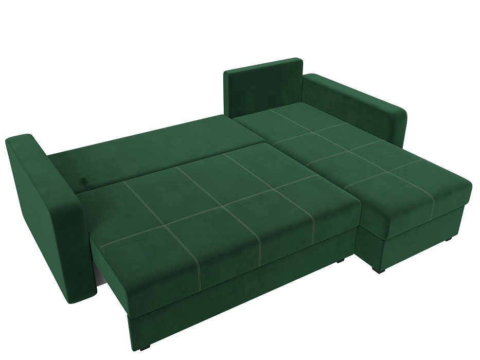 Диван угловой Ливерпуль Лайт правый угол (seven 626 зеленый)