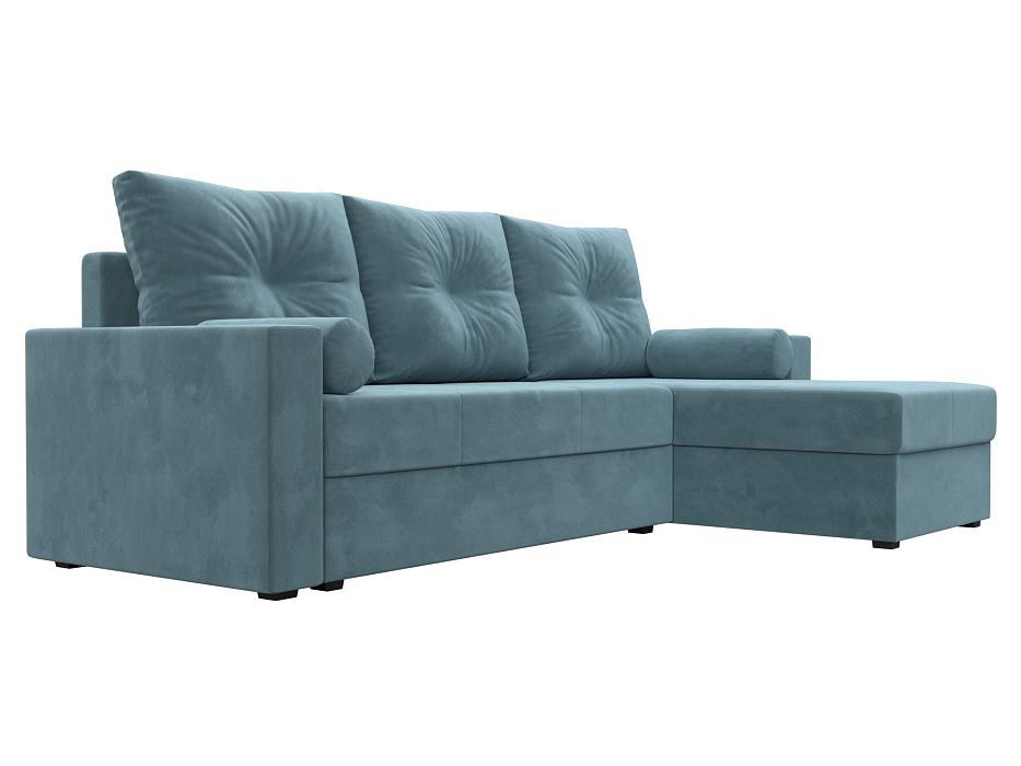 Диван угловой Верона Лайт правый угол (seven 113 бирюзовый)