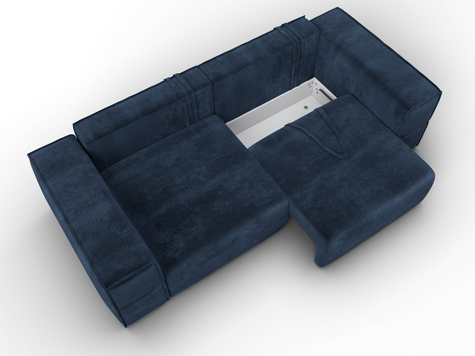 Диван прямой Лига-058 НПБ (tower 13 синий)