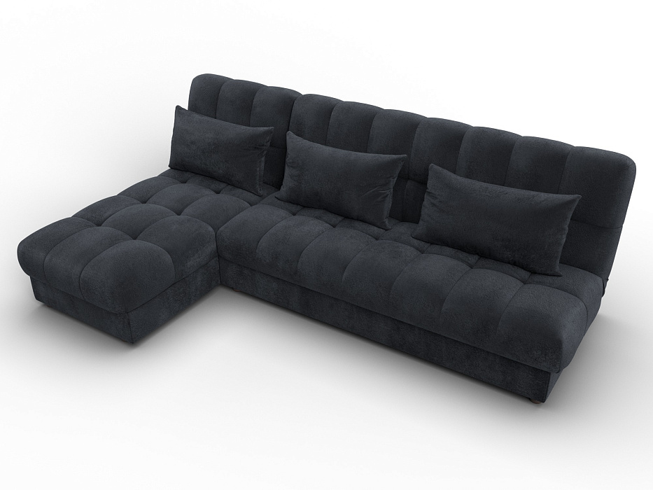 Диван угловой Лига-116 НПБ угол левый (tower 11 темно-серый)