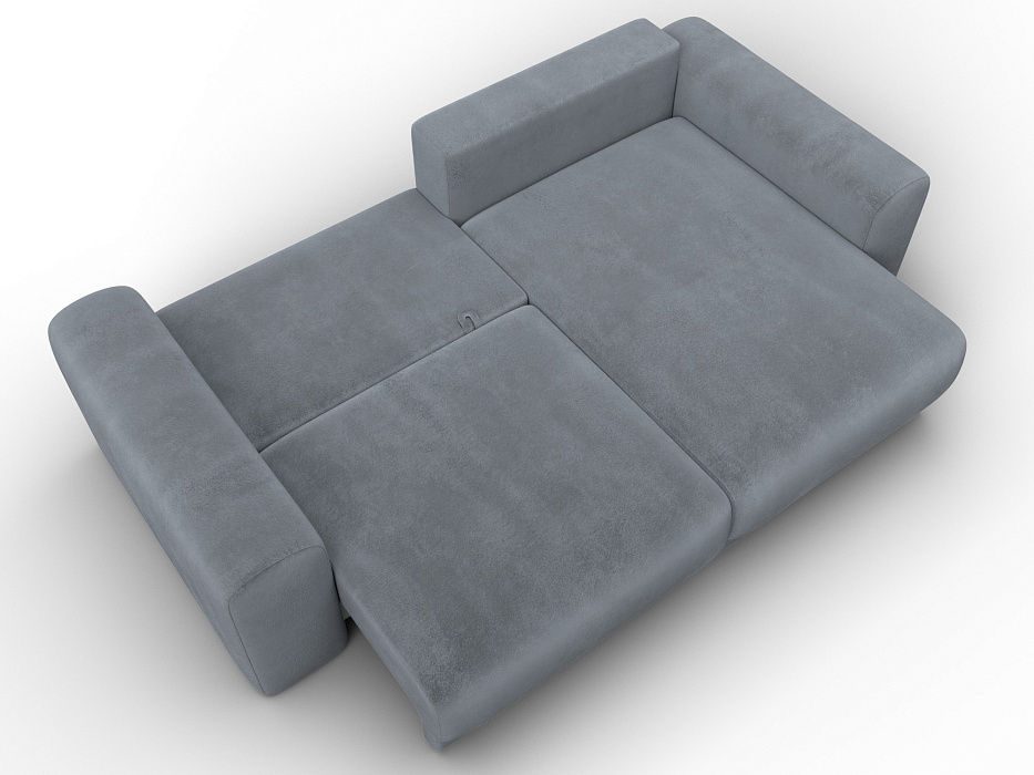 Диван угловой Лига-056 НПБ угол универсальный (tower 10 серый)