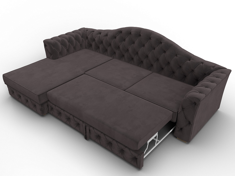 Диван угловой Артис левый угол (seven 727 коричневый)