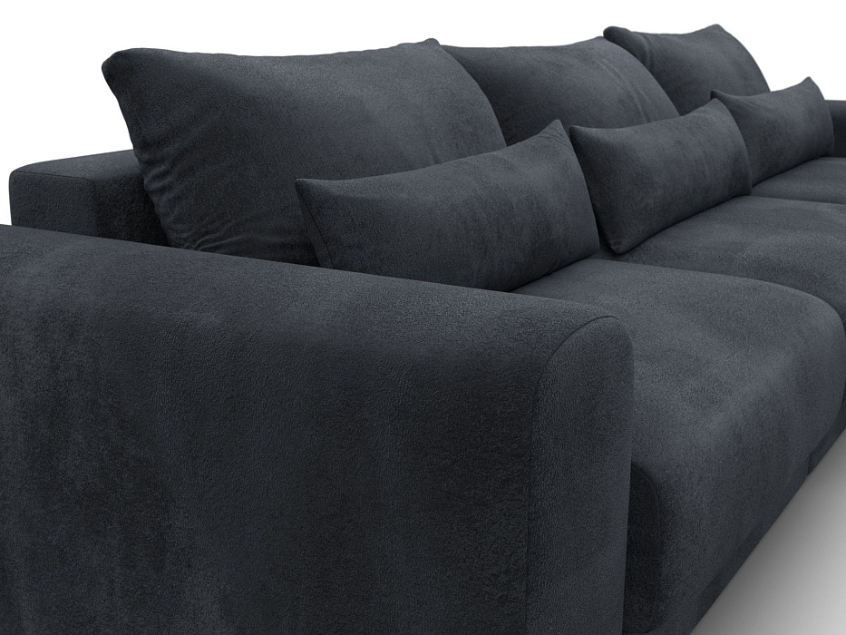 Диван прямой Лига-056 НПБ Лонг (tower 11 темно-серый)