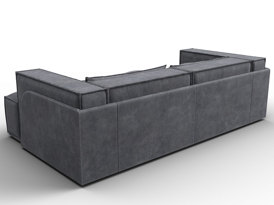 Диван угловой Лига-061 угол правый (brut 16 темно-серый)