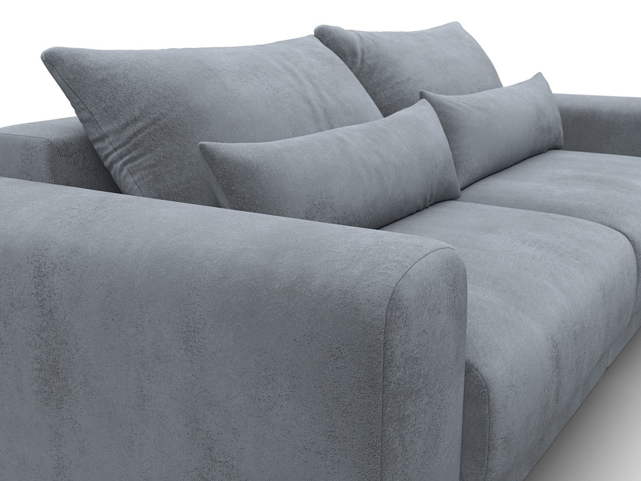 Диван прямой Лига-056 НПБ (tower 10 серый)