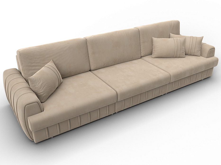 Диван прямой Лига-057 НПБ Лонг (seven 729 бежевый)