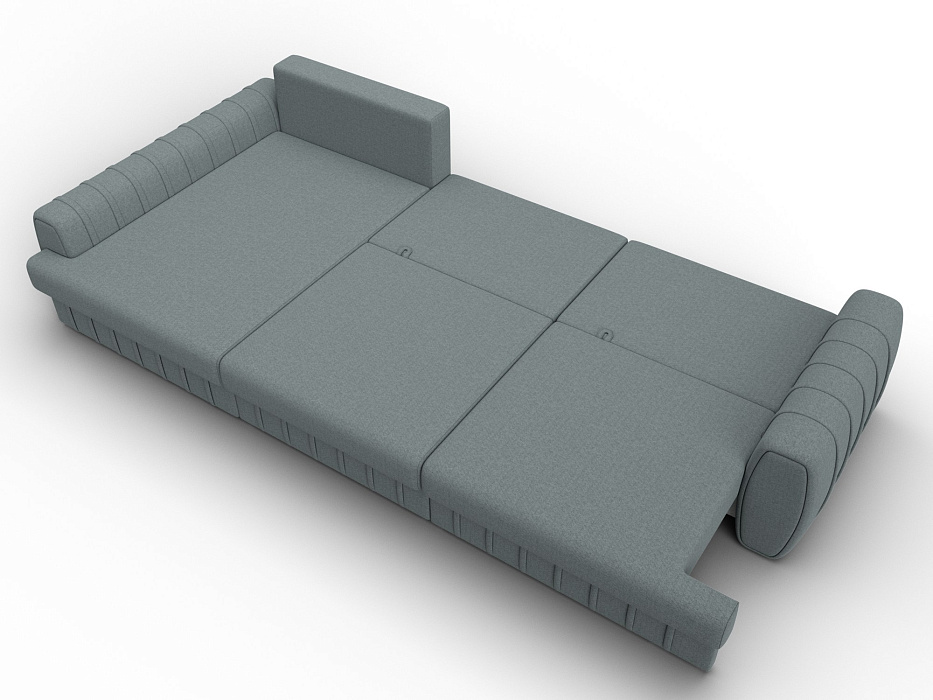 Диван угловой Лига-057 НПБ Лонг угол левый (амур 07 серый)