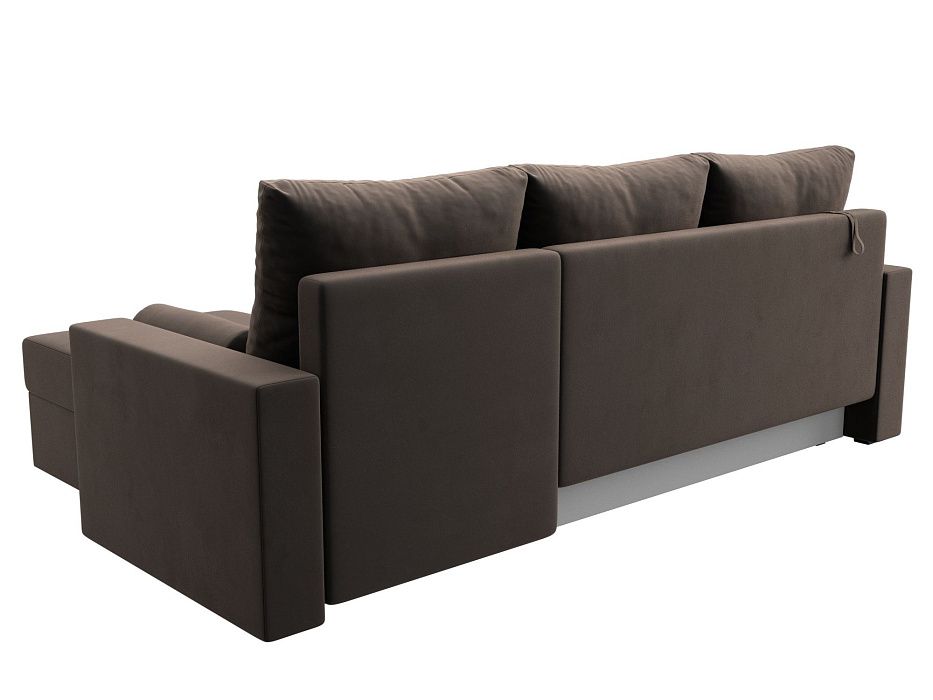 Диван угловой Верона Лайт правый угол (seven 727 коричневый)