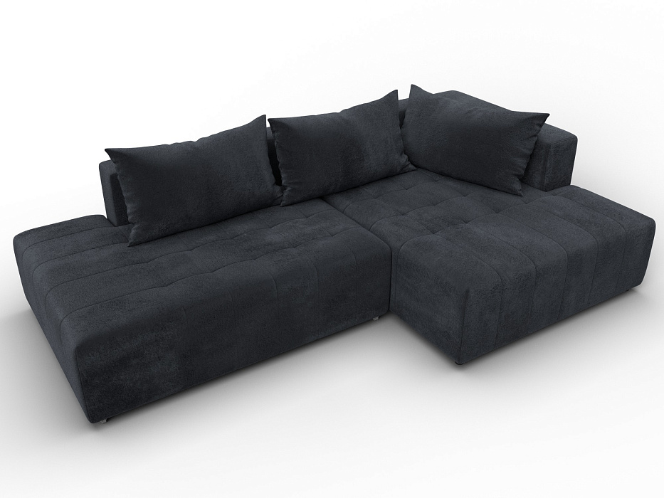 Диван угловой Лига-103 НПБ угол правый (tower 11 темно-серый)