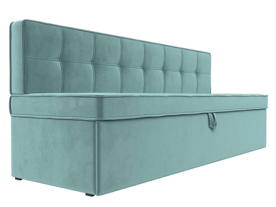 Диван кухонный прямой Техас (seven 113 бирюзовый)