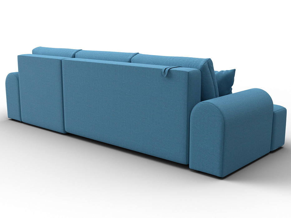 Диван угловой Лига-080 угол правый (амур 10 голубой)