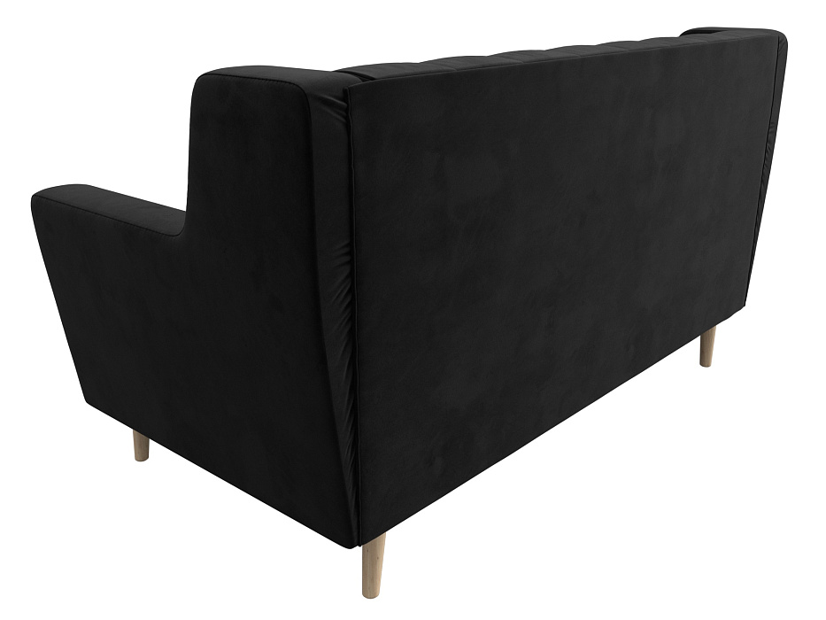 Диван кухонный прямой Брайтон 2 Люкс (seven 35 черный)