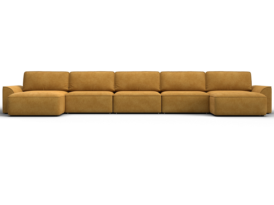 Диван П-образный Лига-048 НПБ МегаЛонг (brut 10 желтый)