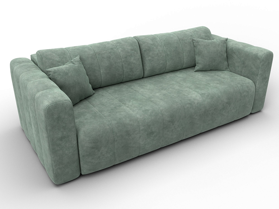 Диван прямой Лига-062 НПБ (велюр brut 08 зеленый)