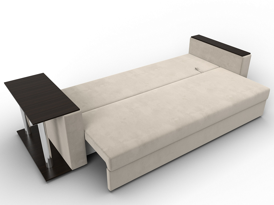 Диван прямой Атланта со столом слева (бежевый)