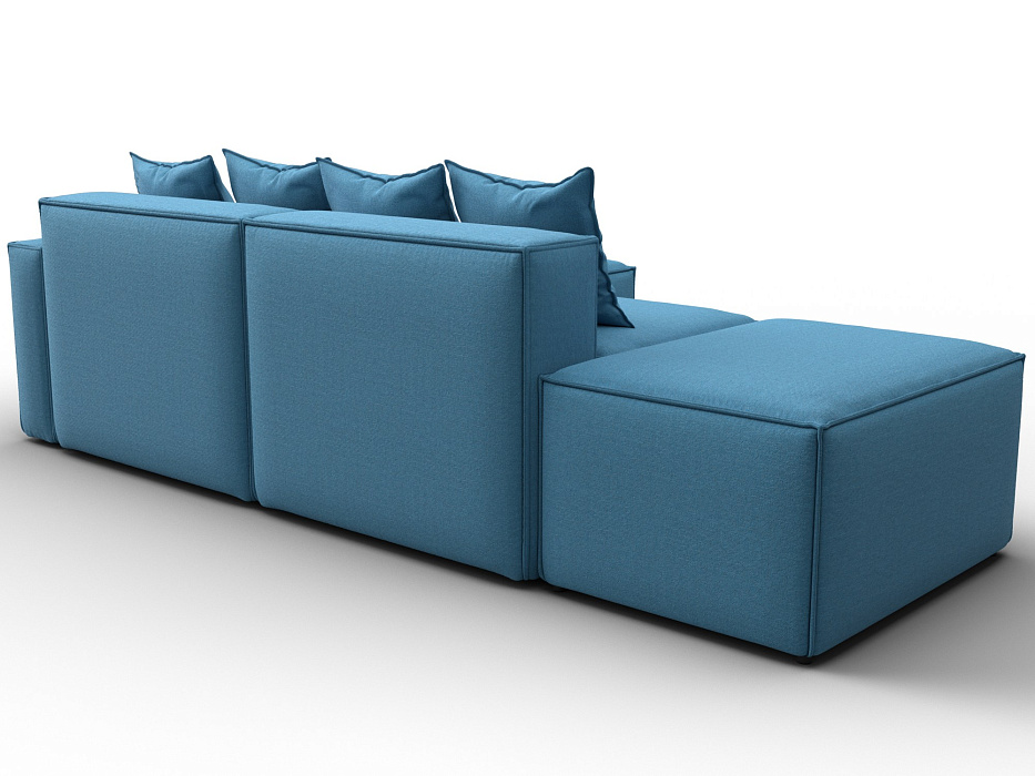 Диван угловой модульный Лига-063 угол правый (амур 10 голубой)