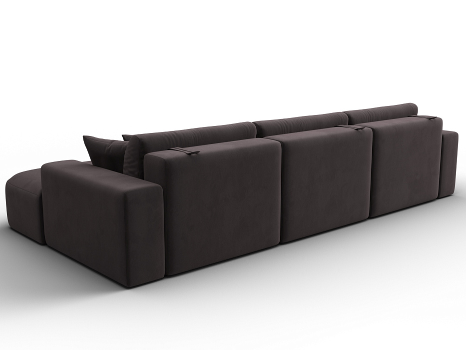 Диван угловой Лига-036 НПБ Классик Лонг правый угол (seven 727 коричневый)