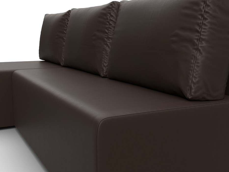 Диван угловой Поло левый угол (коричневый)
