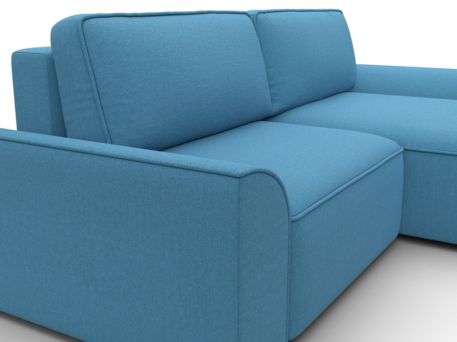 Диван угловой Лига-048 НПБ (амур 10 голубой)