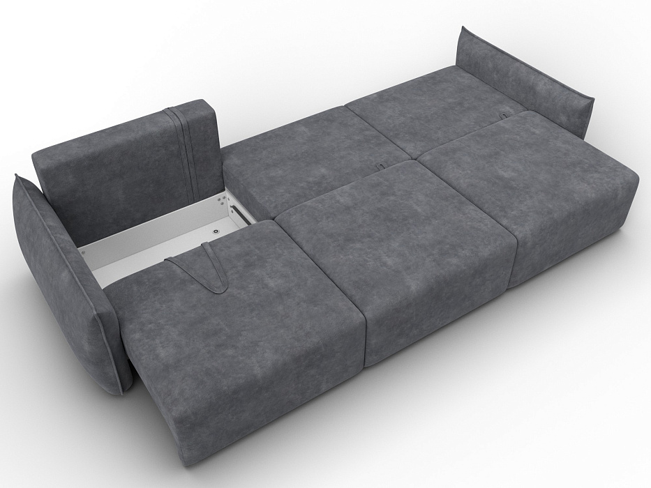 Диван прямой Лига-051 НПБ Лонг (brut 16 темно-серый)