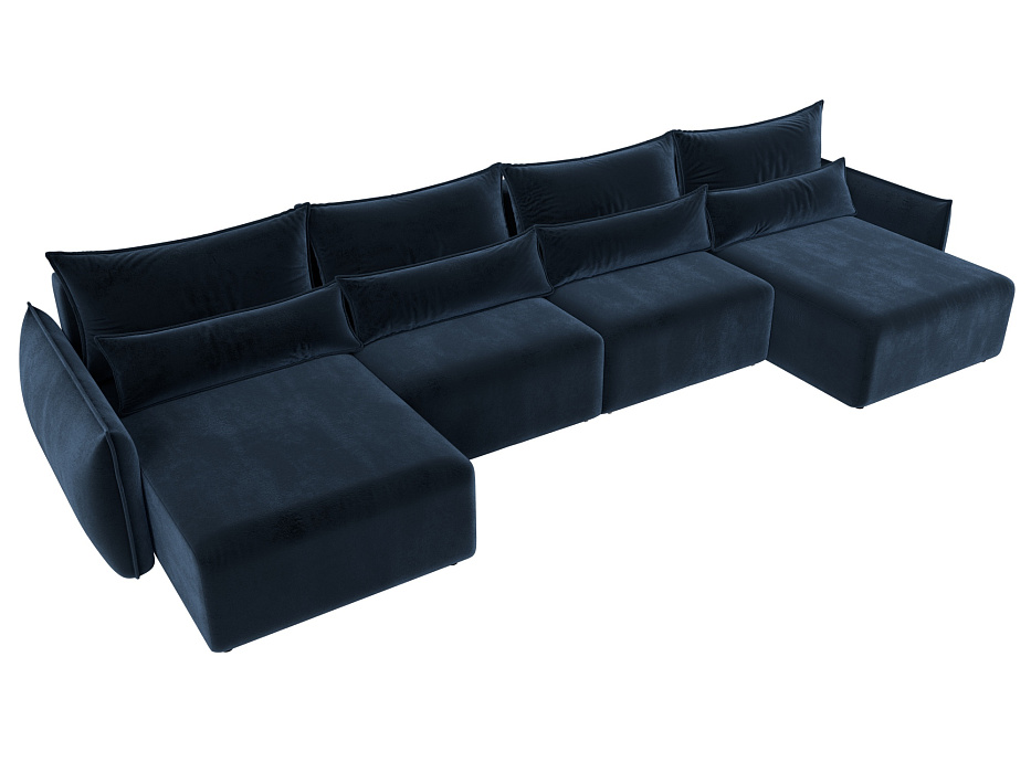 Диван П-образный Лига-051 НПБ Лонг (tower 13 синий)