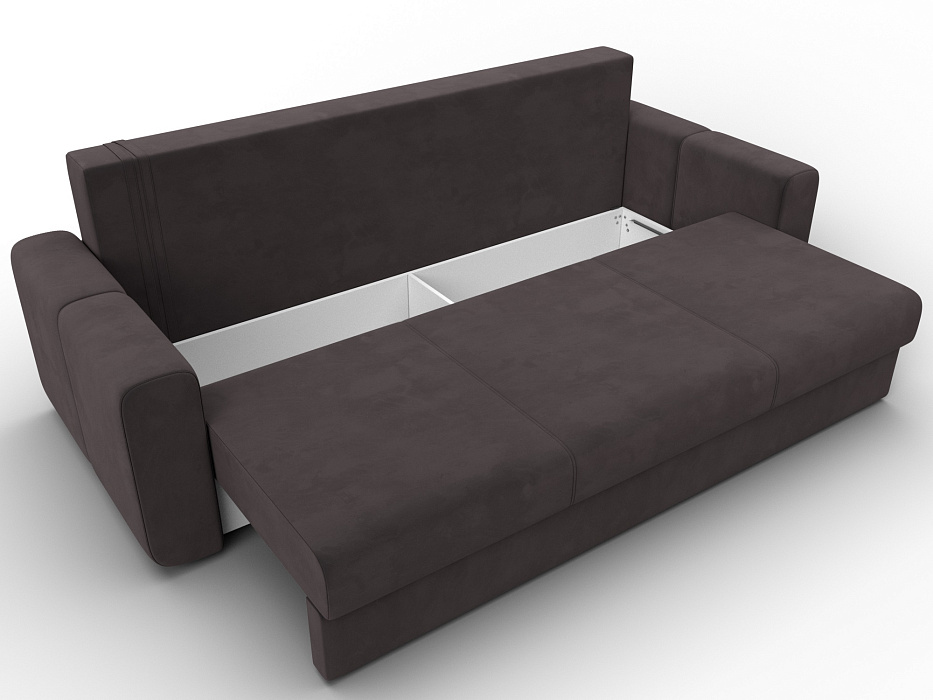 Диван прямой Лига-031 (seven 727 коричневый)