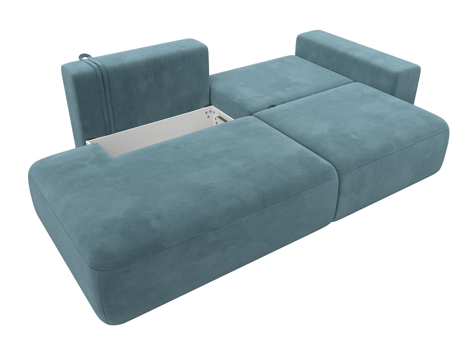 Диван прямой Лига-036 НПБ Модерн подлокотник справа (seven 113 бирюзовый)