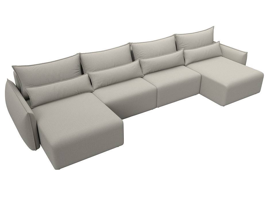 Диван П-образный Лига-051 НПБ Лонг (амур 02 бежевый)