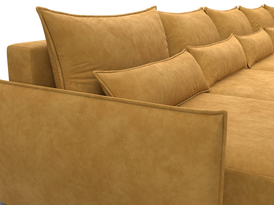 Диван П-образный Лига-051 НПБ МегаЛонг (brut 10 желтый)