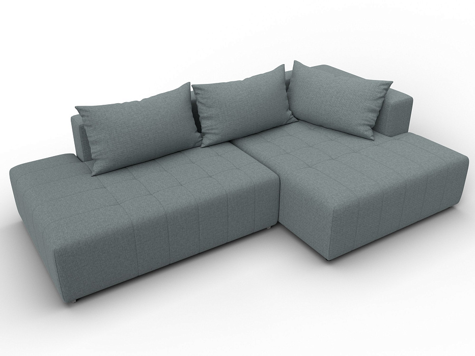 Диван угловой Лига-103 НПБ угол правый (амур 07 серый)