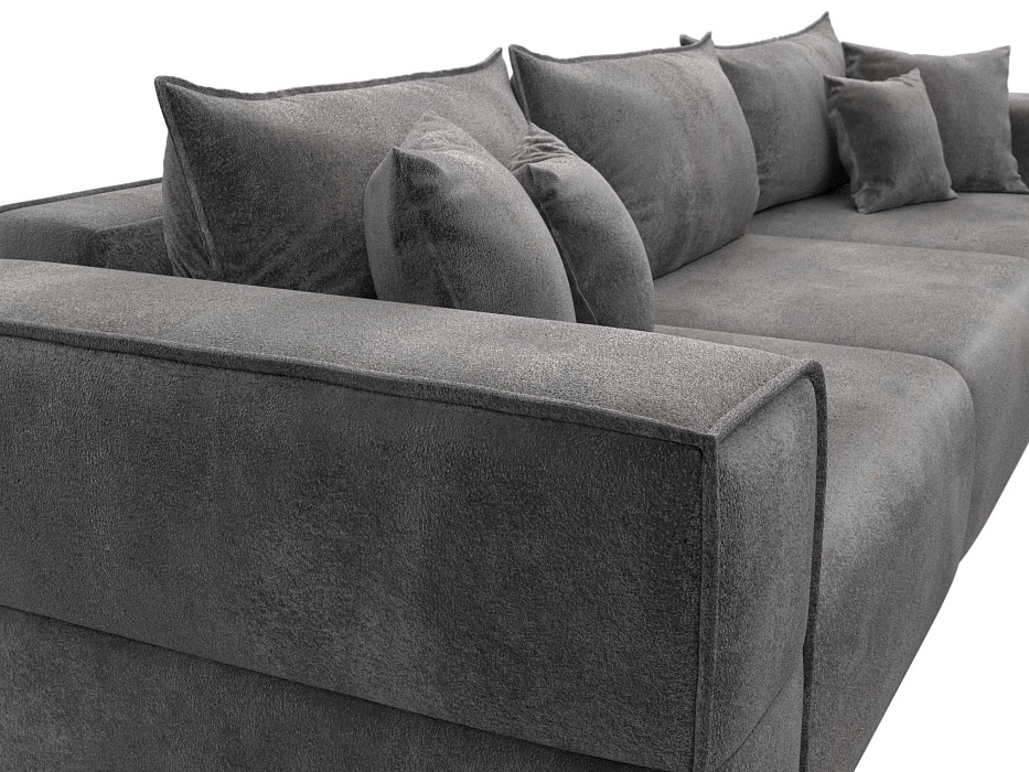 Диван прямой Лига-058 НПБ Лонг (tower 10 серый)